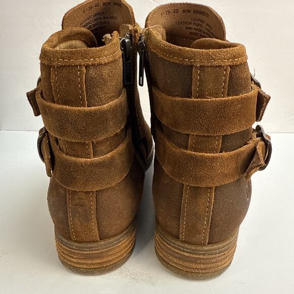 Born Women’s 9 Moraga Brown Suede Buckle Zip Boho Ankle Comfort Boots EUC - Picture 6 of 10